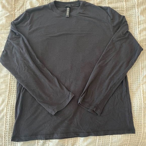 Skims Black Jersey Long Sleeve Top Size Medium - Picture 1 of 5